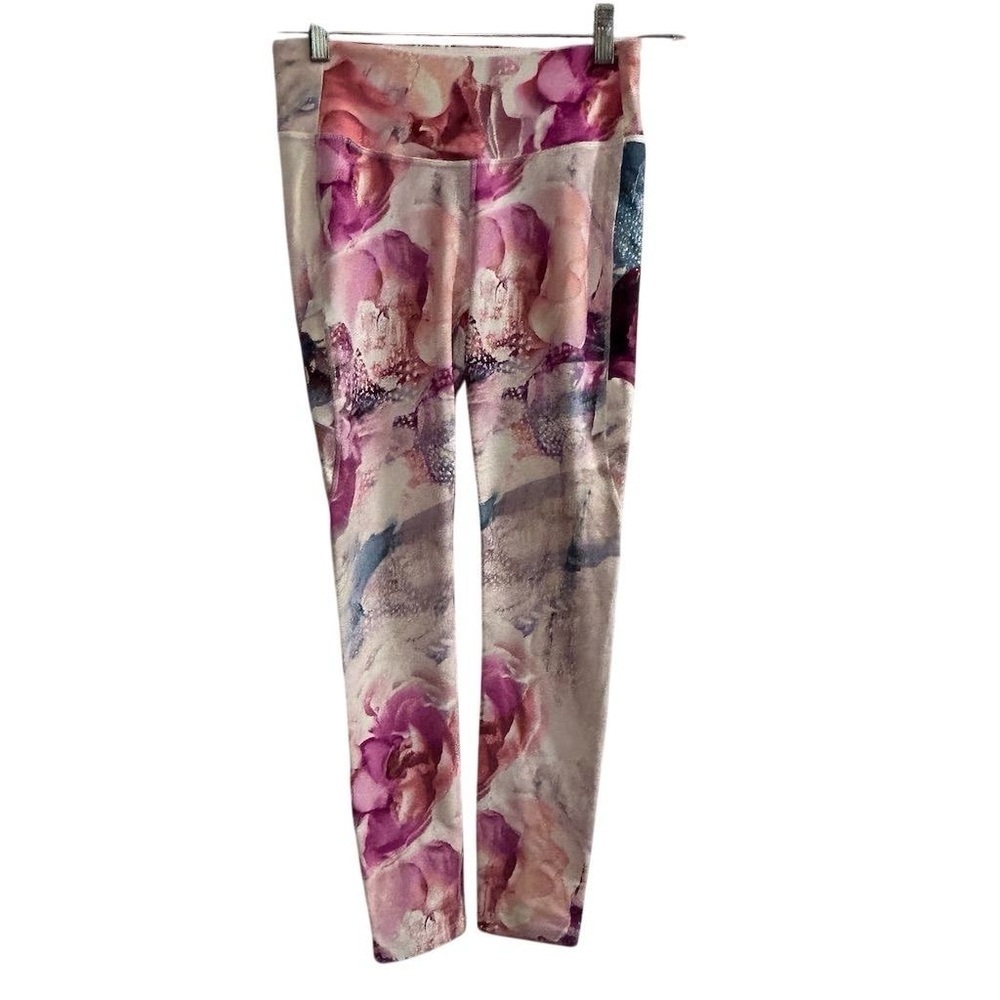 Calia Women's Floral Cropped Leggings Size S Multicolor Activewear